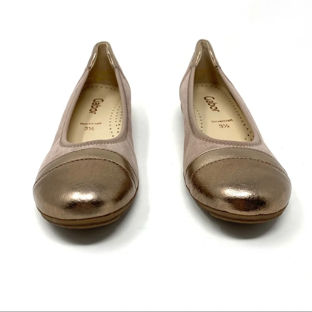 Gabor Natalie English Rose Nubuck ballet flats